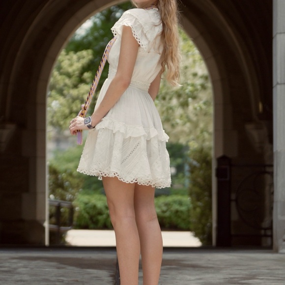 Hemant & Nandita Babydoll Lace Off White Cream Dress XS NWT - Picture 2 of 15